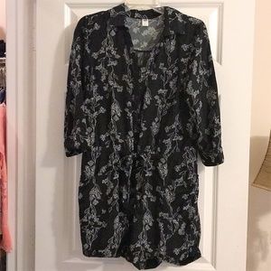 Old navy black floral romper